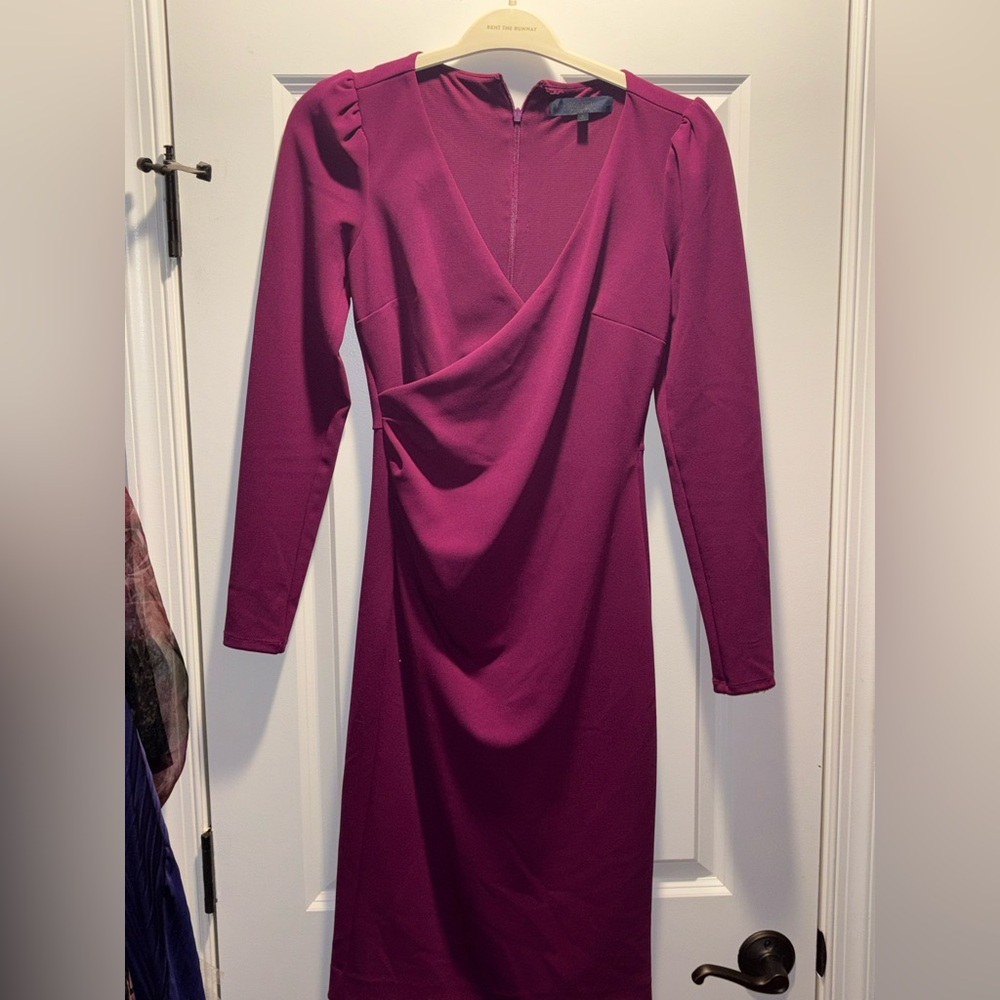 RACHEL Rachel Roy Fuchsia Long Sleeve Dress